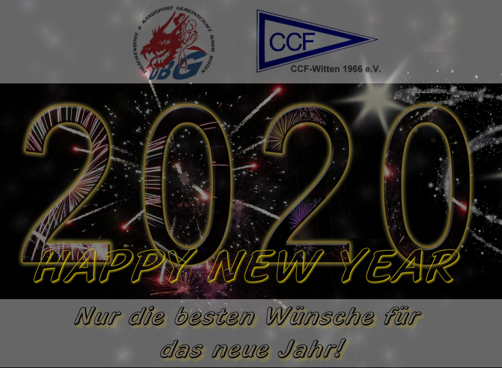 DBG Neujahr Grüße Drachenboot Witten