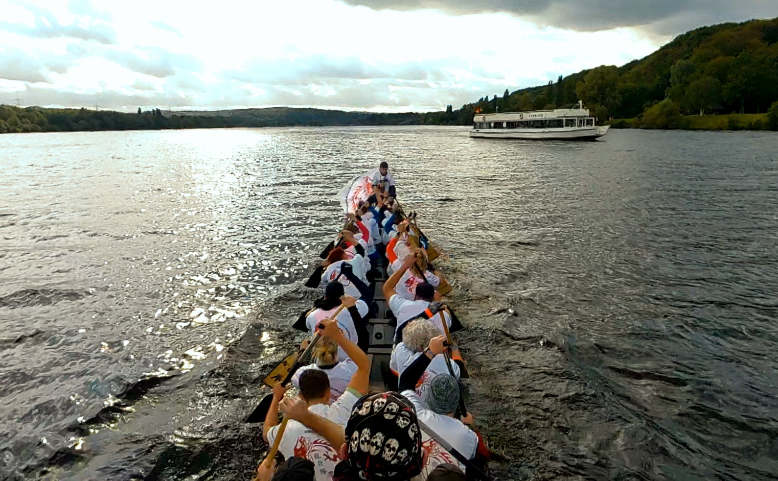 Drachenbootfahren - Drachenboot Training auf dem Kemnader See Witten - Bochum - CCF